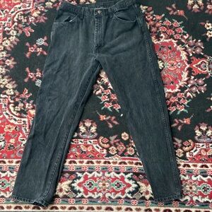 Mens Rustler Black Jeans
